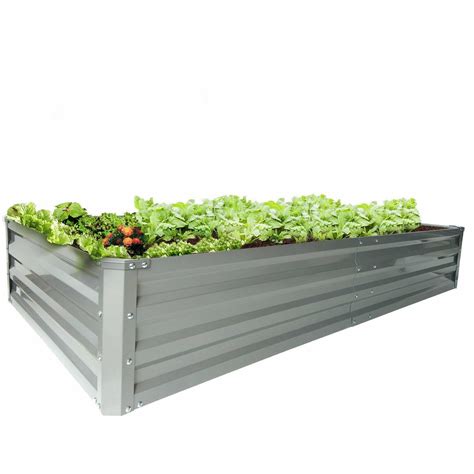 red metal boxes with legs|Outsunny Galvanized Raised Garden Bed, Metal .